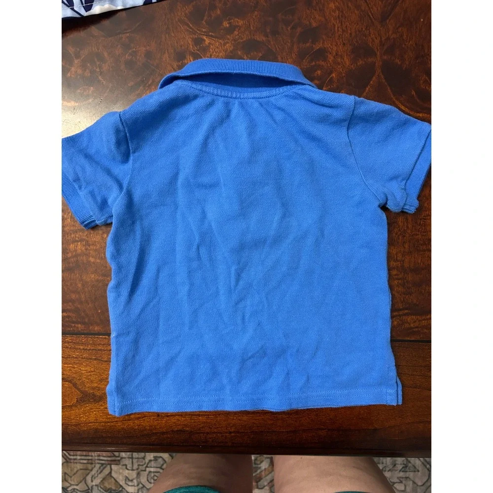 Ralph Lauren Kids Blue Short Sleeve Cotton Pique Polo Shirt 18M 320642292